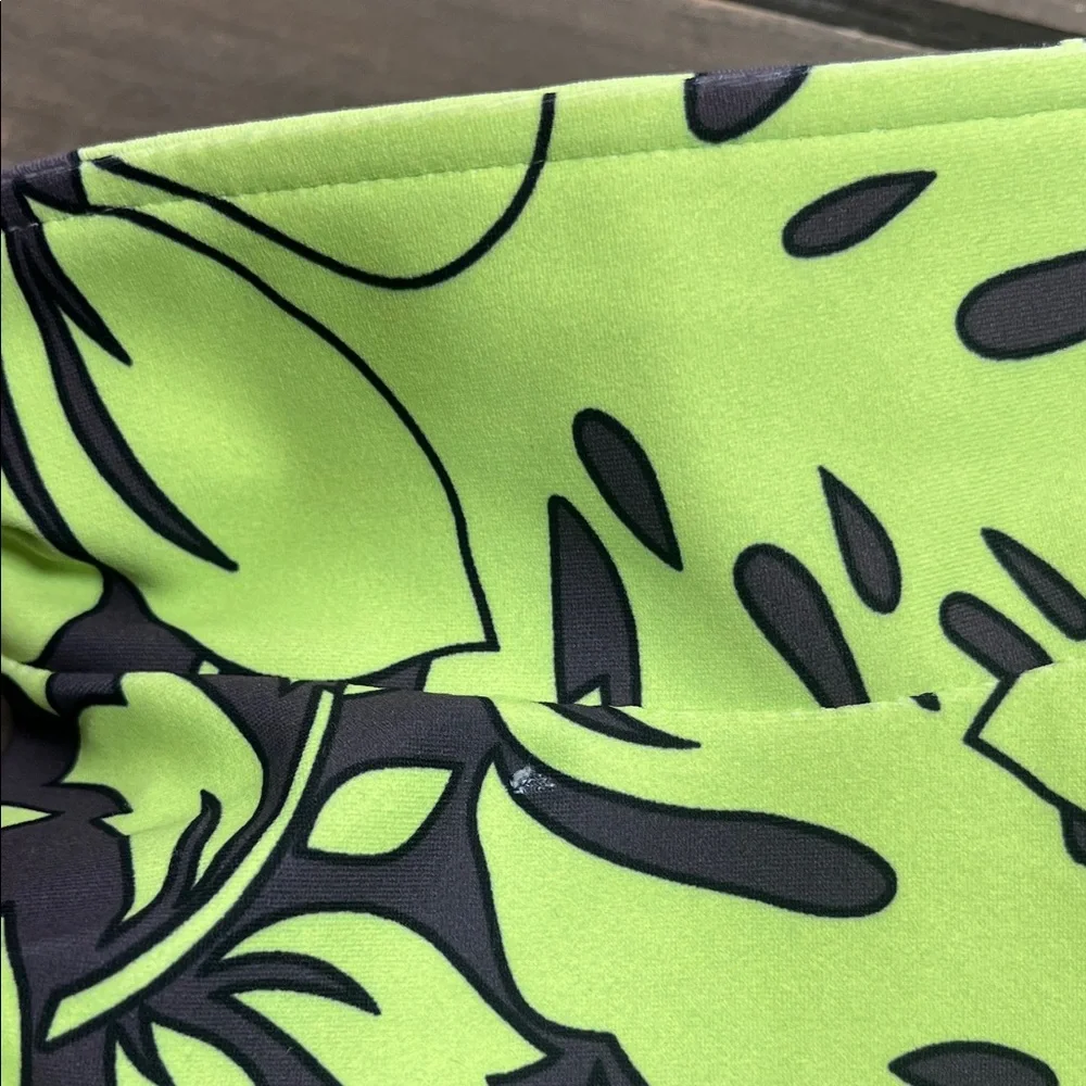 Private Island Green and Black Tropical Dog Shirt size L